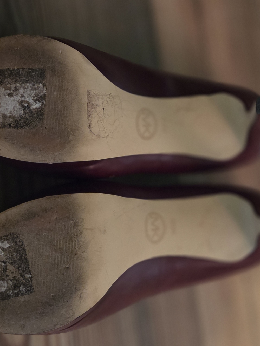 Michael Kors Women's Burgundy Leather Pumps - Picture 6 of 6